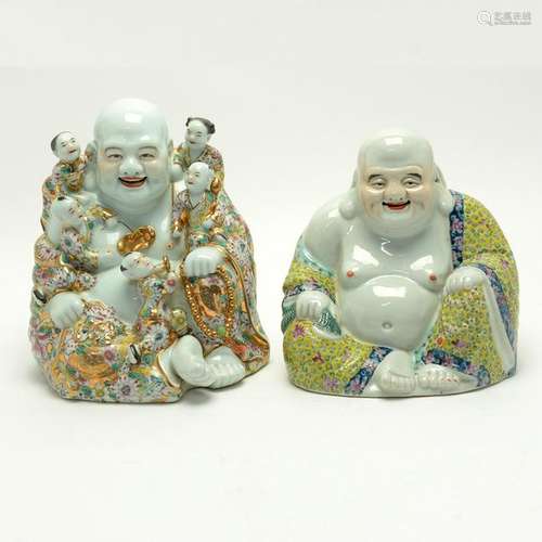 Two Chinese Porcelain Buddai