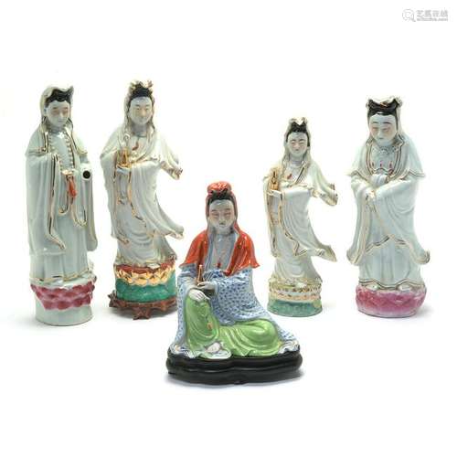 Group of Small Chinese Porcelain Deities