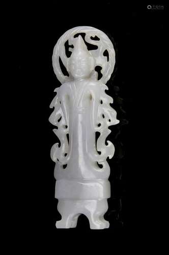 Chinese Agate Guanyin Statue