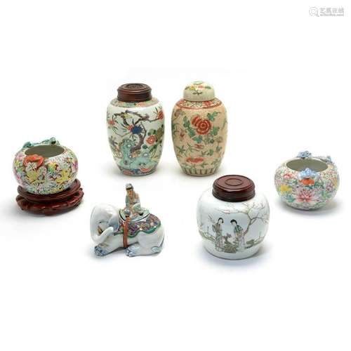 Seven Chinese Enamel Porcelains