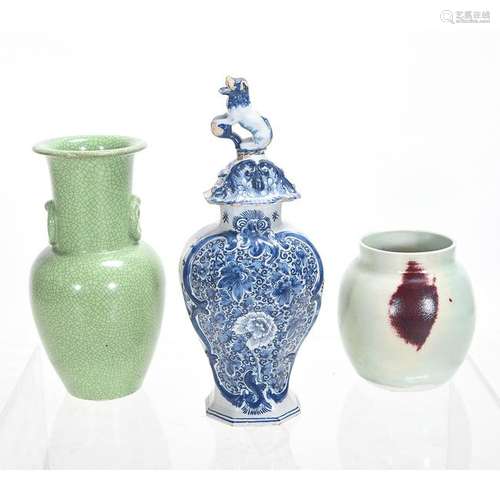 Three Pottery Vases Including Yen Liang