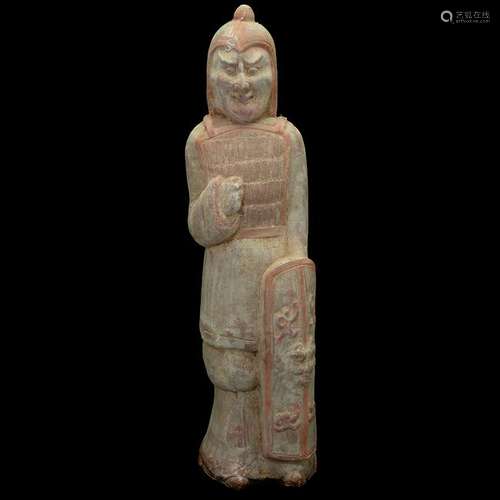 Chinese Han Dynasty Teracotta Votive Burial Figure of a