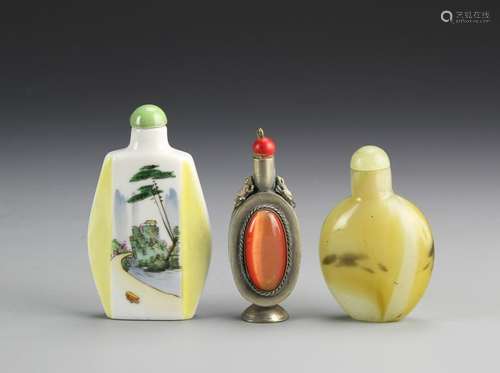 Three Chinese Snuff Bottles