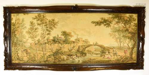 Vintage Belgian Large Scale 18th C Style Tapestry