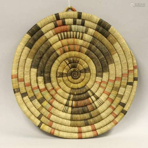 Hopi Coiled Kachina Basketry Plaque