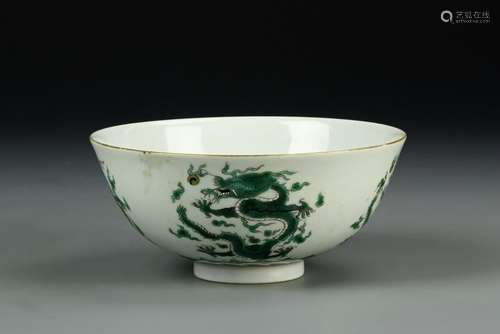 Chinese Green Dragon Bowl