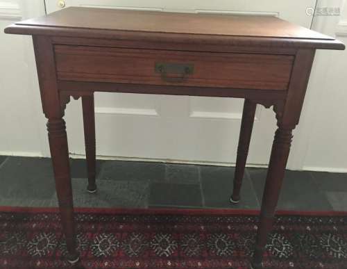 Pair Craftsman Style Wooden End Tables