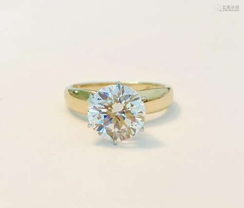 2.75ct American Diamond & Gold Engagement Ring