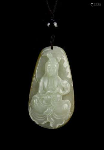 Chinese Jade Guanyin Pendant