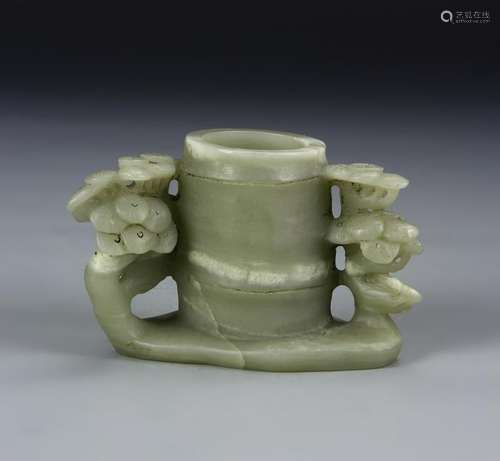 Chinese Jade Brush Pot