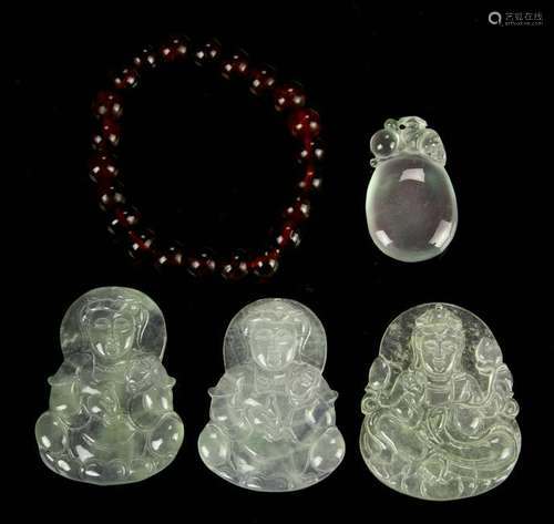 Chinese Five Jade Ornaments