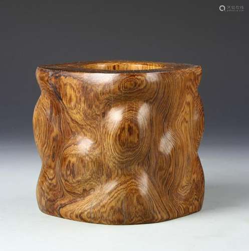 Chinese Hardwood Brush Pot