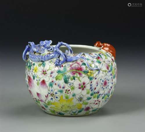 Chinese Famille Rose Brush Pot