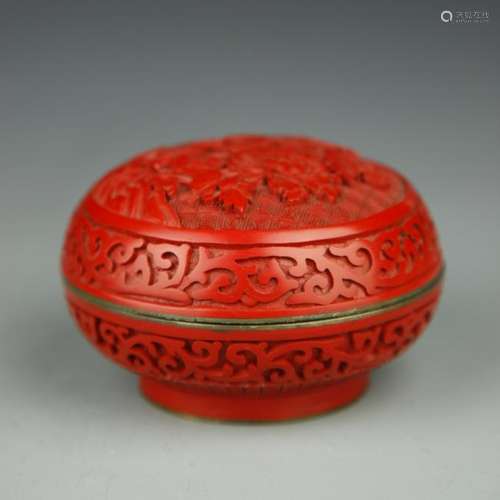 Chinese Cinnabar Ink Box