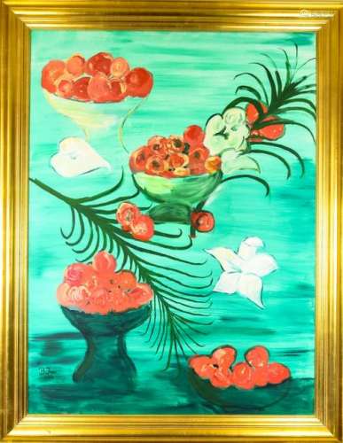 Barbara Fix Tropical Still Life Oil Painting