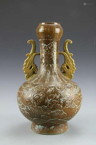 Chinese Brown Glazed Vase