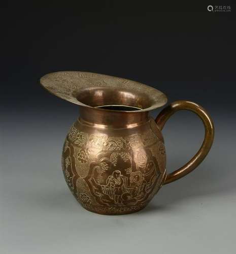 Chinese Brass Pitcher