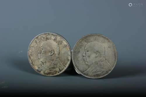 A Year 3 and Year 9 Yuan Shih-Kai Silver Dollars