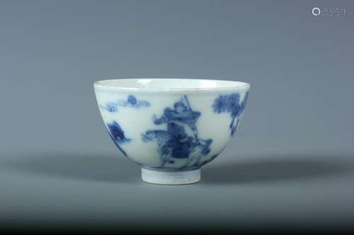 A Blue And White Bowl Marked Qianlong Period, Qing