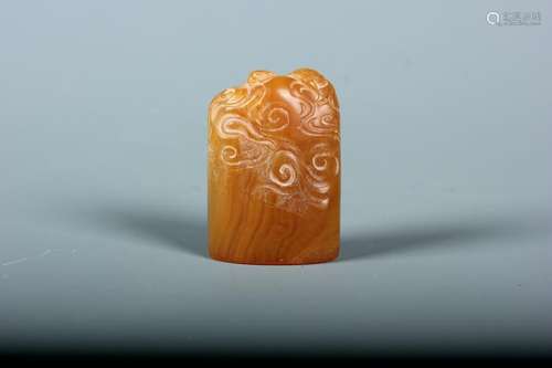 A Petite Shoushan Carved Seal