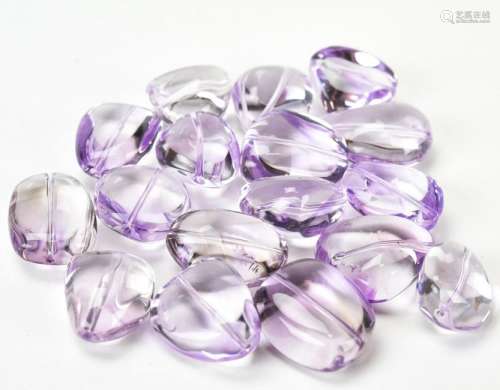 550 Carats of Tumbled Amethyst Beads for Jewelry