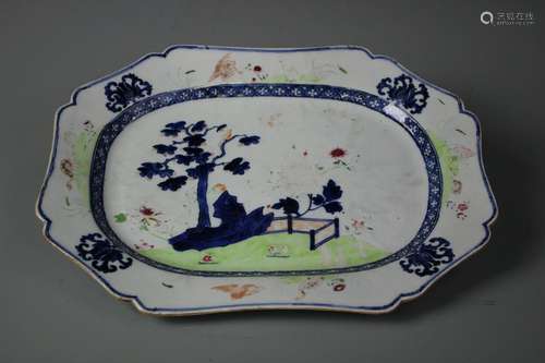 Exported Famille Plate, Middle Qing Dynasty