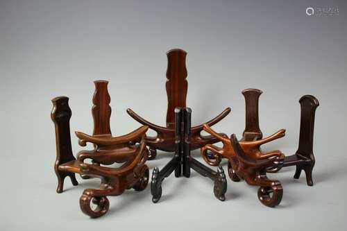 Group Of Six Hongmu Stands