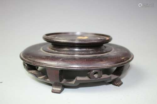 Hongmu Double Lotus Shaped Base