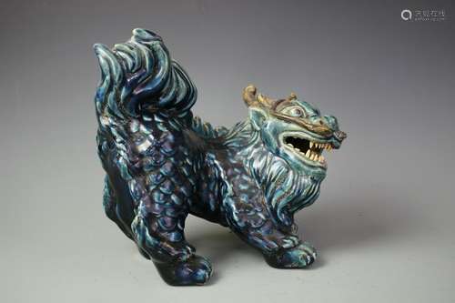 A Shiwan Figure Of Mythical Beast, Qing Dynasty