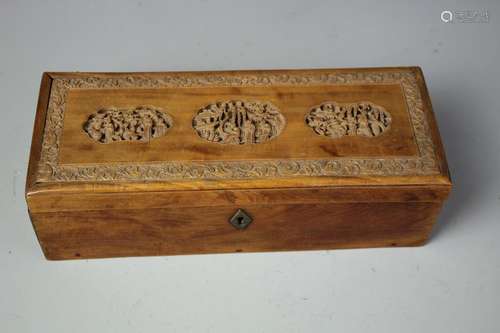 A Rectangular Tanxiangmu Incised Box