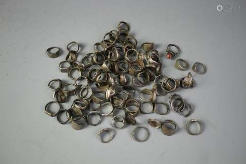 Group Of Silver Rings