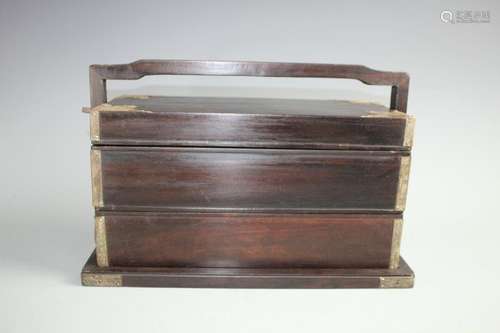 A wooden meal box, Late Qing Dynasty Or Republic Time