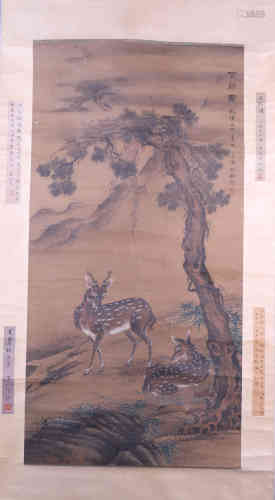 A Chinese Painting of Deers, Shenquan Mark