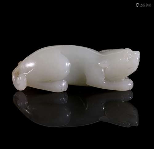 A Chinese Hetian Jade Beast