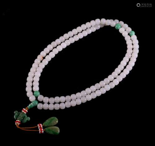 The Chinese Hetian Jade 108 Seeds Prayer Necklace.
