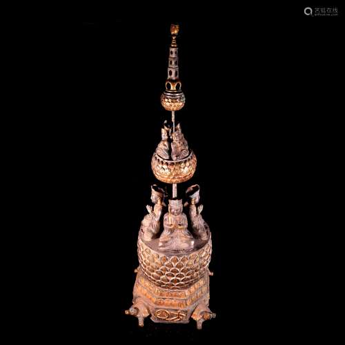 The Chinese  Buddist Bronze Pagoda