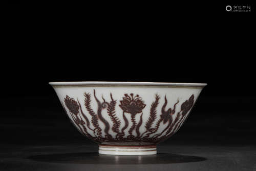 A Chinese Underglazed Red Porcelain Bowl