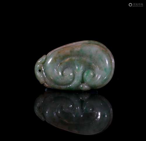 A Chinese Jadeite Carving of a Lingzhi.