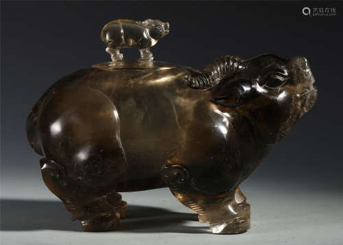 A CHINESE BRONZE HANDLE TRIPLE FEET INCENSE BURNER