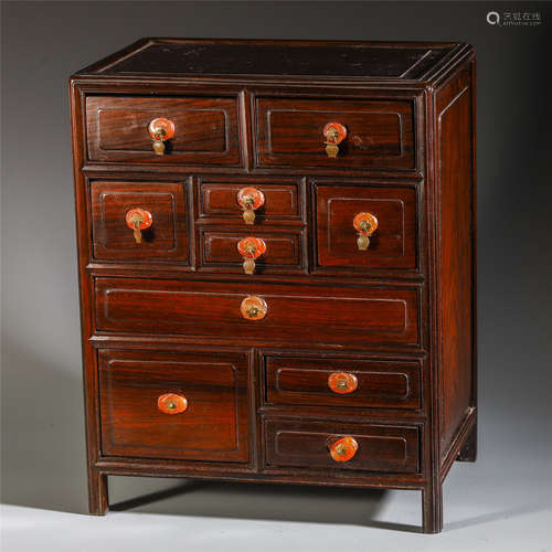 A CHINESE HUANGHUALI WOOD CABINET