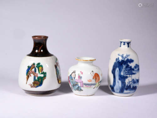 A GROUP OF THREE SMALL  BOTTLES  IN  THE  REPUBLIC  OF  CHINA