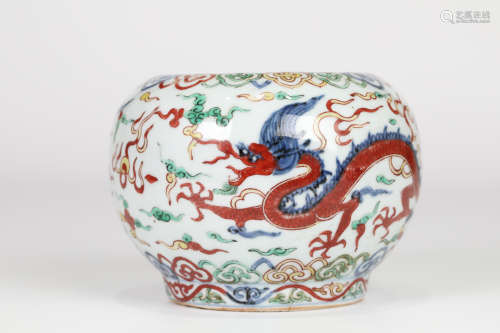 18th century,Five-color dragon jar