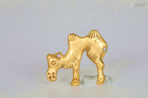 Ancient 18K Gold Camel Pendant