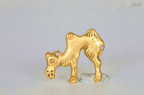 Ancient 18K Gold Camel Pendant