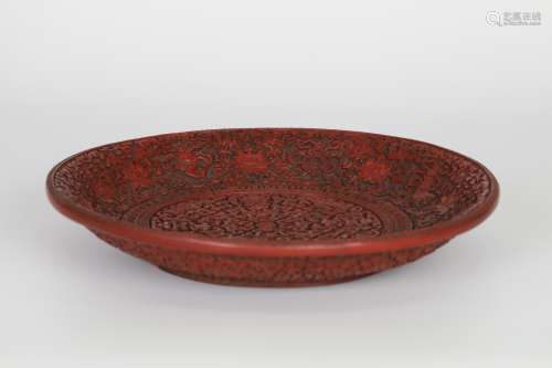 17th Century, Flower Lacquer Plate