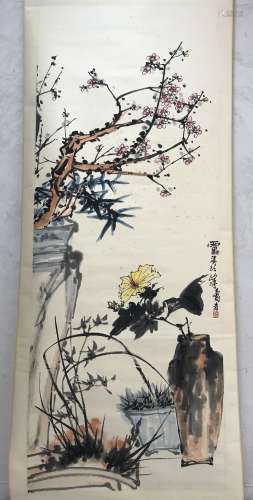 Pan Tianshou, plum blossom picture