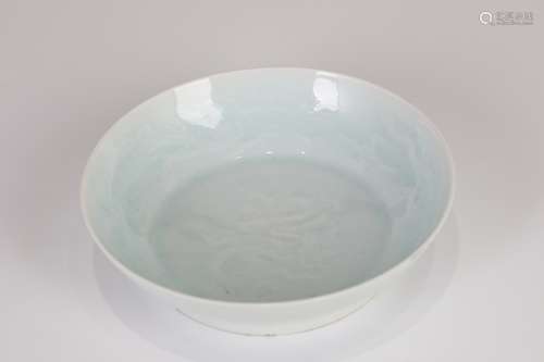 Ming,Sky white glaze plate