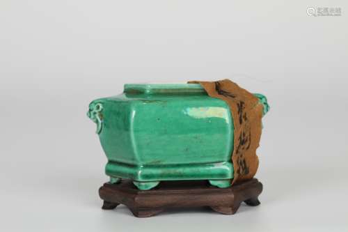 18th century,Green glaze Wash