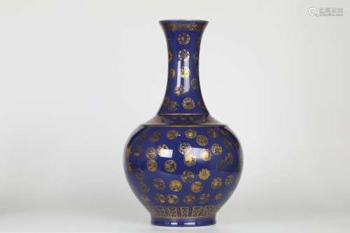 18th century,Blue glaze bottle