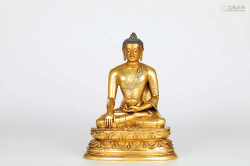 Mongolian Bronze Golden Buddha